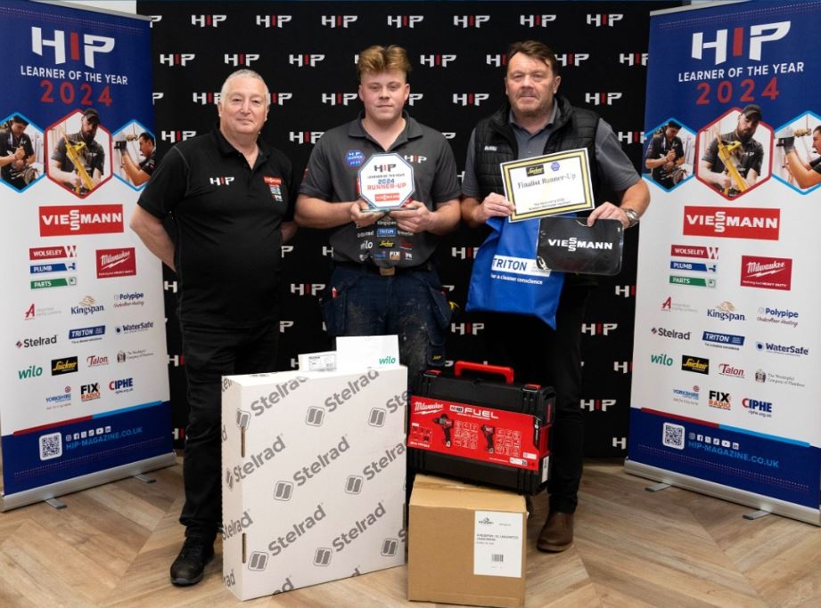 Zac Rowan is pictured next to the Judges after he came runner up in the 2024 HIP Learner of the Year Competition