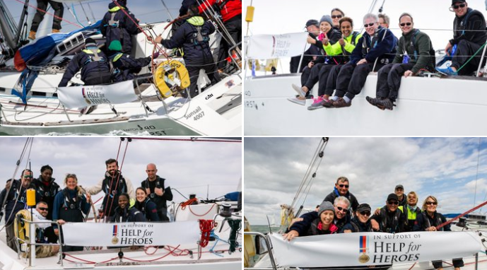 4 Photo's from the Polypipe Regatta in Portsmouth. These are the Help for Heroes boats which are crewed by Help for Heroes beneficiaries and staff.