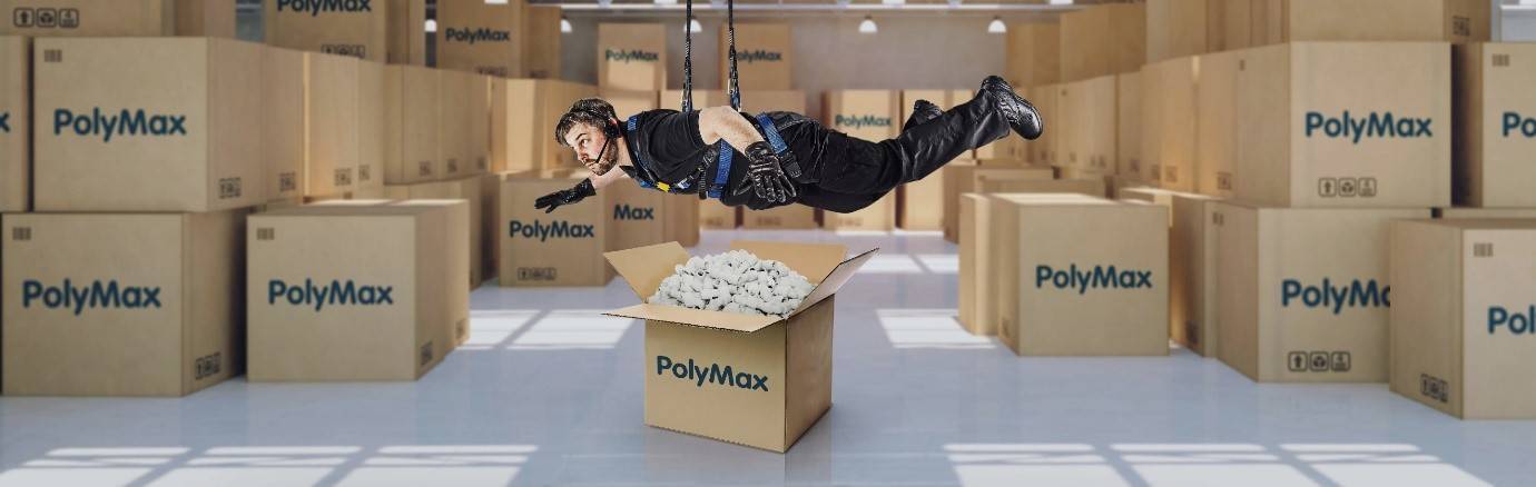 Max the plumber is hanging from the ceiling, Mission Impossible style, trying to get his hands on the Sample Packs of PolyMax Push Fit Fittings