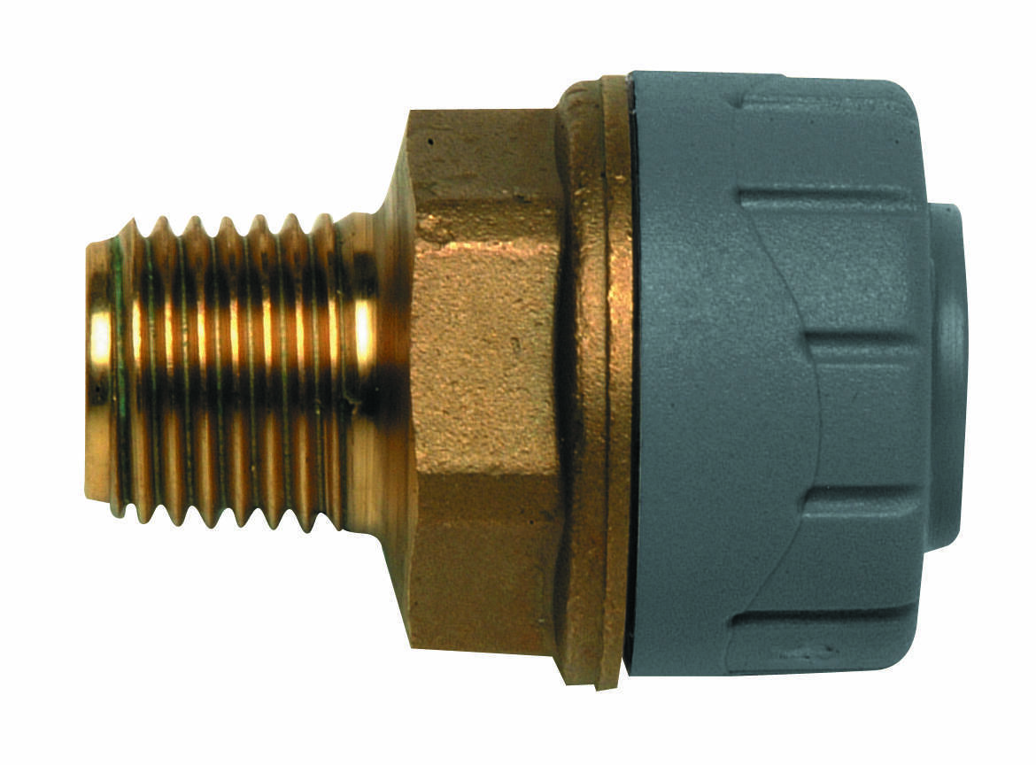 PB4310 Male BSP Adaptor 10mm x 1/4” (DZR Brass Body) (Taper BSP