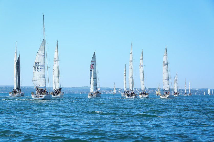 Boats on the water at the 20th Anniversary Polypipe Regatta