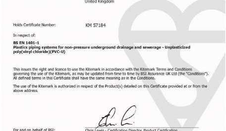 BSI EN1401 Underground Drainage Systems