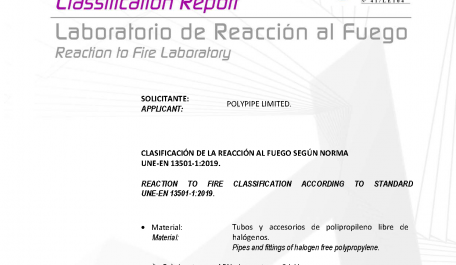EN13501 Classification Report