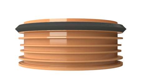 Plastic Ridgidrain end cap terracotta