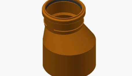 Terrain underground drainage pipe system reducer for commercial buildings