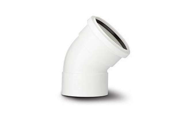 135° Bend Double Socket White 110mm