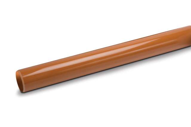 Sewerdrain UG1030 PVCu drainage pipe plain end terracotta