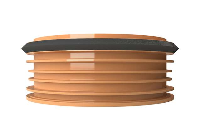 Plastic Ridgidrain end cap terracotta