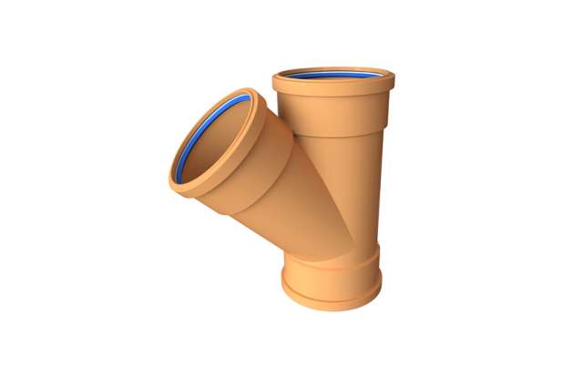 UG405 - Underground Drainage 110mm 45° Equal Junction Triple