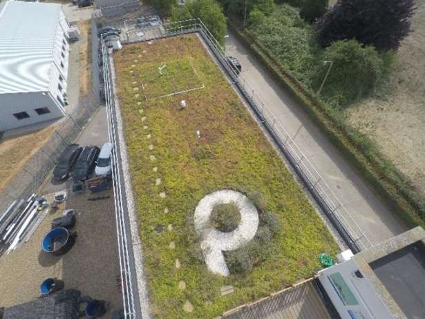 Green Roof With Polypipe 'P' Logo