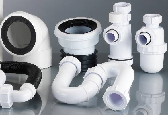 Polypipe Terrain soil and waste pipe drainage system traps and pan connectors for commercial buildings